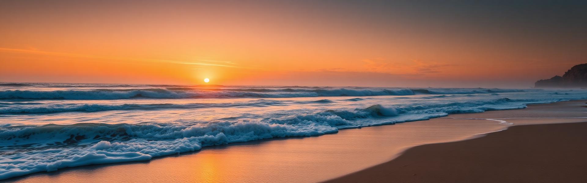 Coucher de soleil sur l'océan